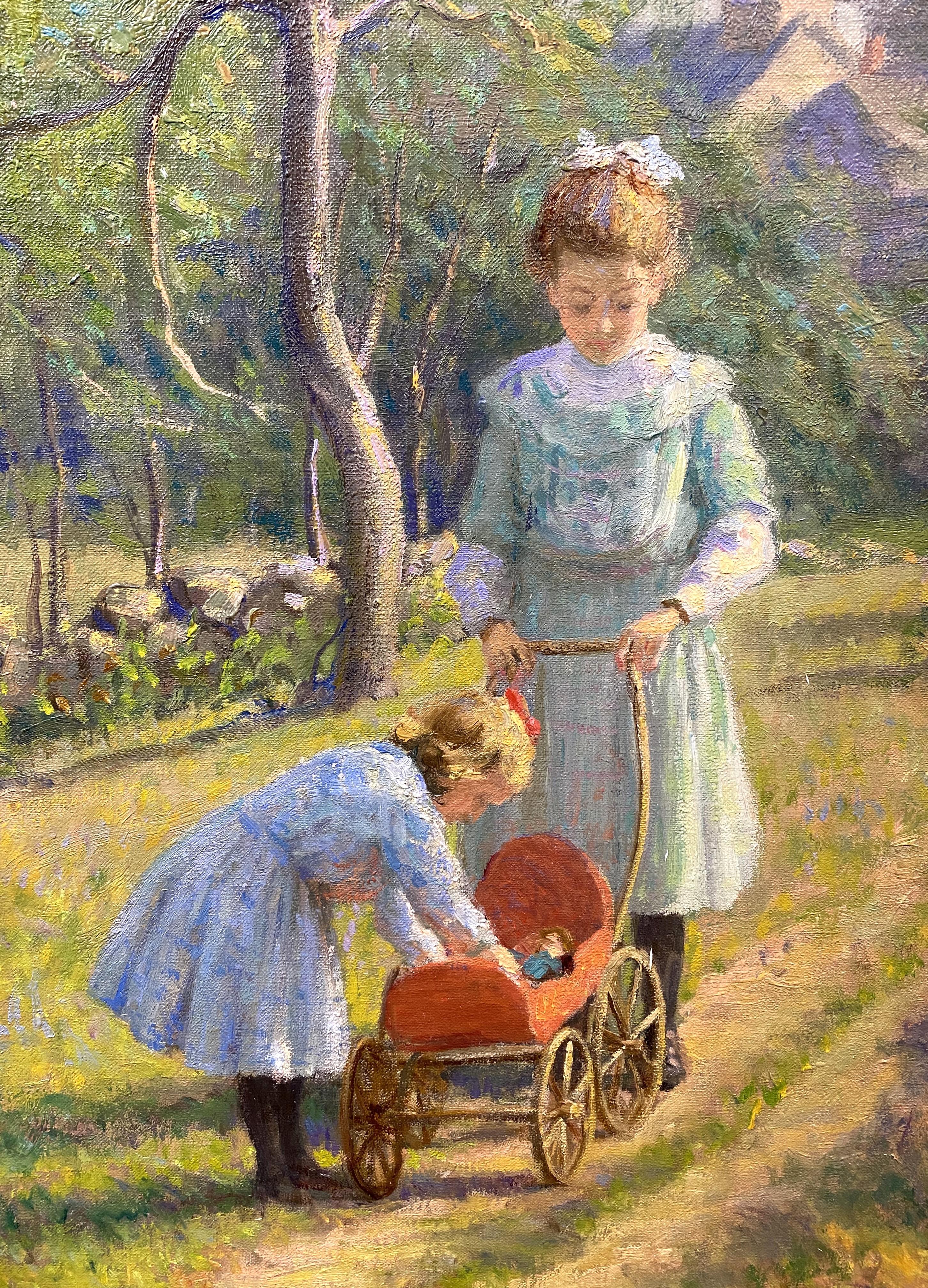 Días de vacaciones - Painting impresionista estadounidense de Lee Lufkin Kaula