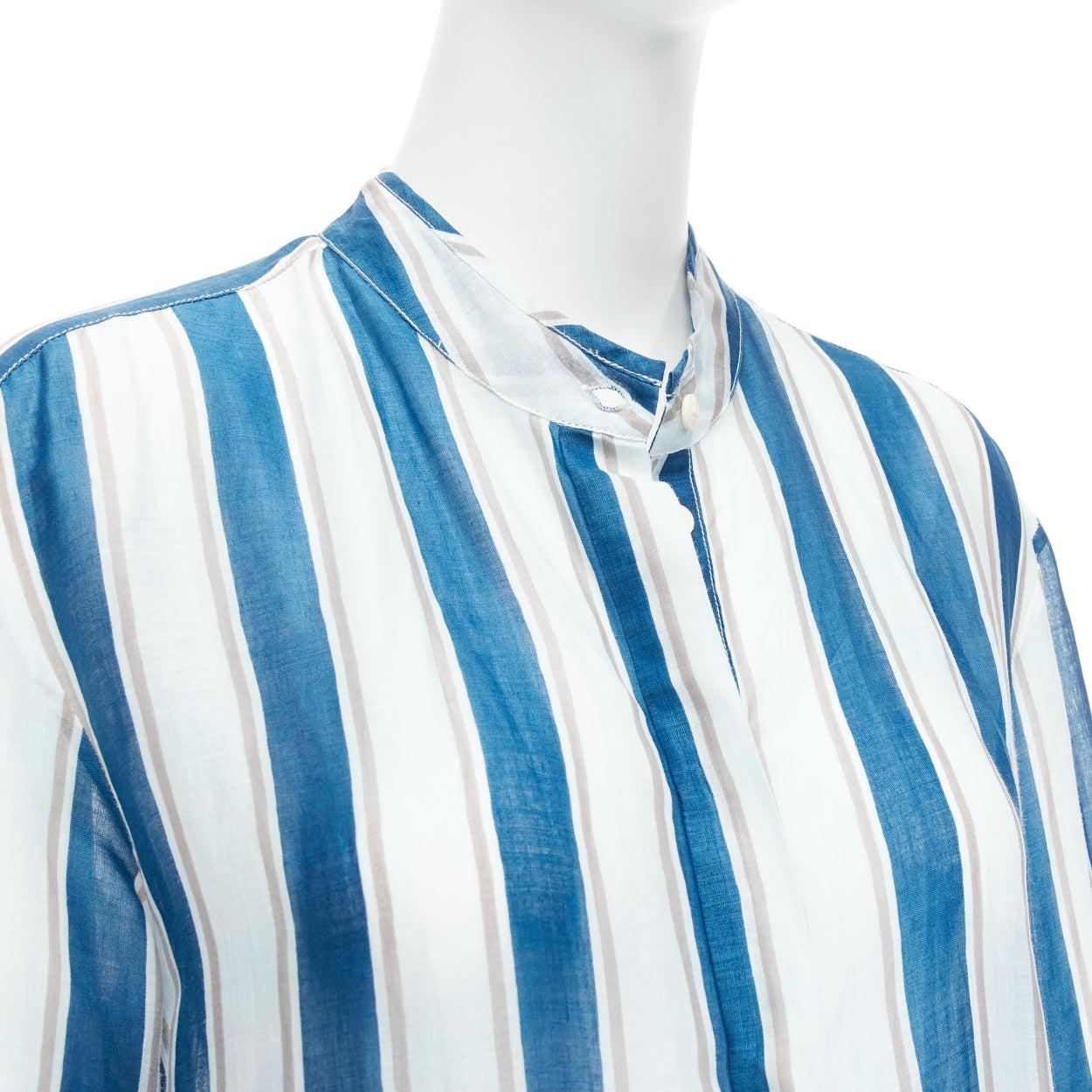 LEE MATHEWS blue grey stripe 100% linen high low hem casual shirt dress US0 XS
Reference: JACG/A00159
Brand: Lee Mathews
Material: Linen
Color: Blue, White
Pattern: Striped
Closure: Button
Made in: China

CONDITION:
Condition: Excellent, this item