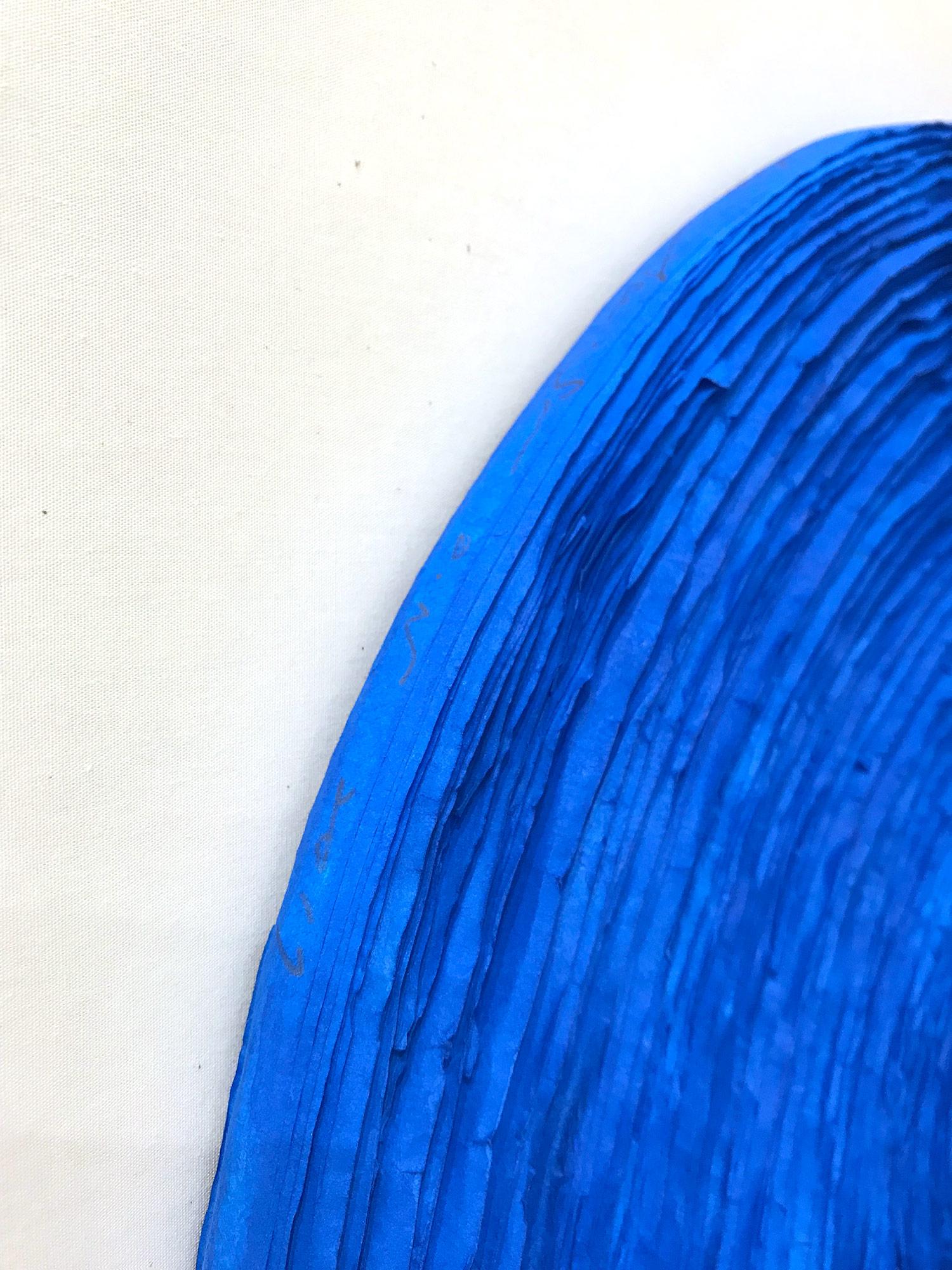 Zeitgenössisches Gemälde „Wave (Electric Blue)“ aus Mischtechnik auf Tafel im Angebot 6