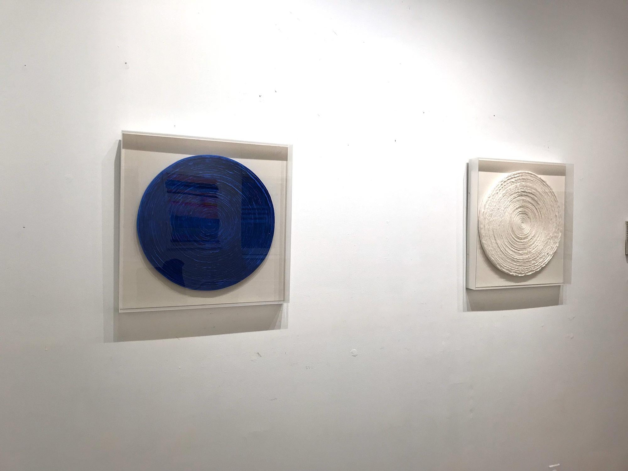 Zeitgenössisches Gemälde „Wave (Electric Blue)“ aus Mischtechnik auf Tafel im Angebot 8