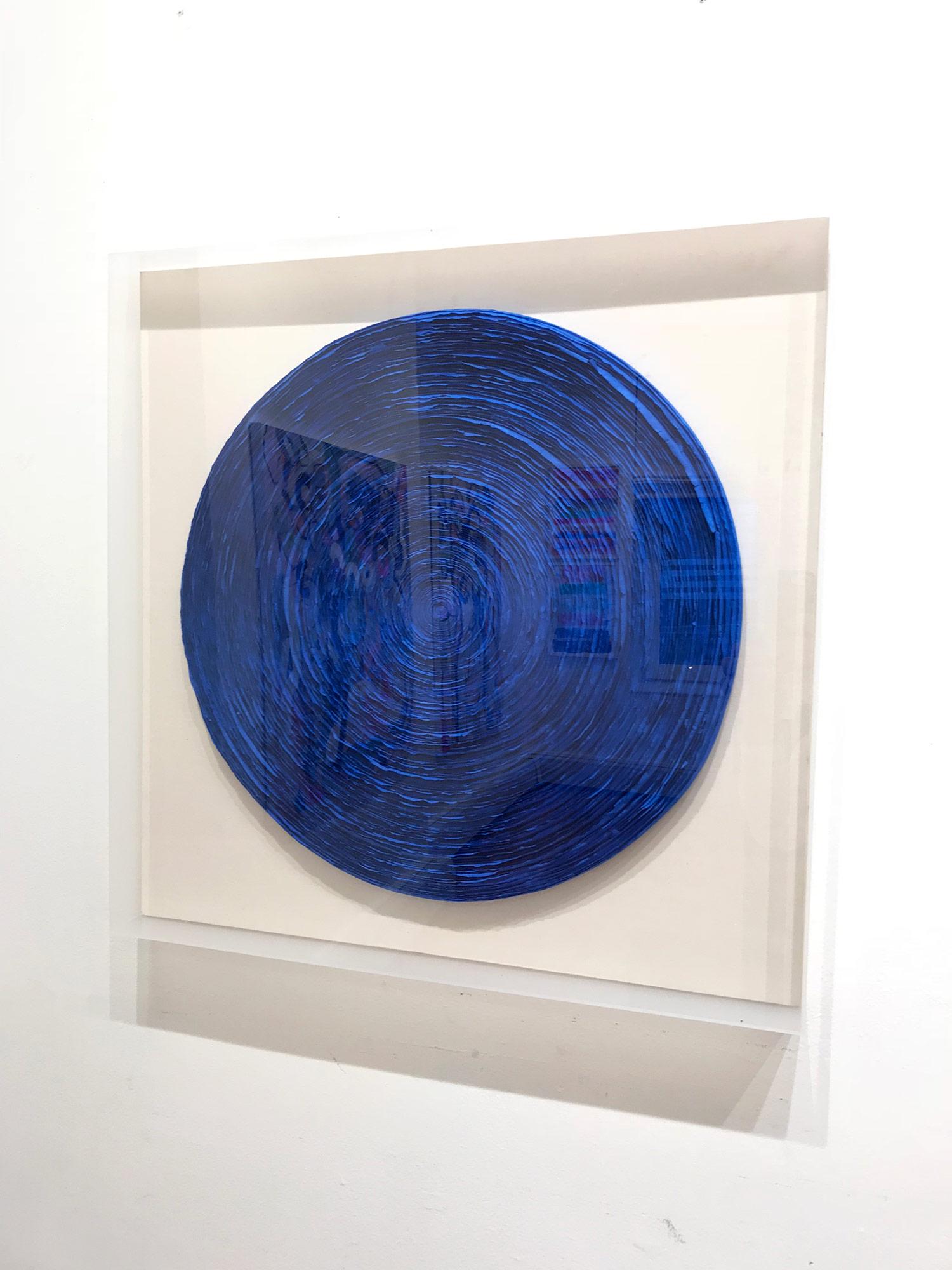 Zeitgenössisches Gemälde „Wave (Electric Blue)“ aus Mischtechnik auf Tafel im Angebot 9