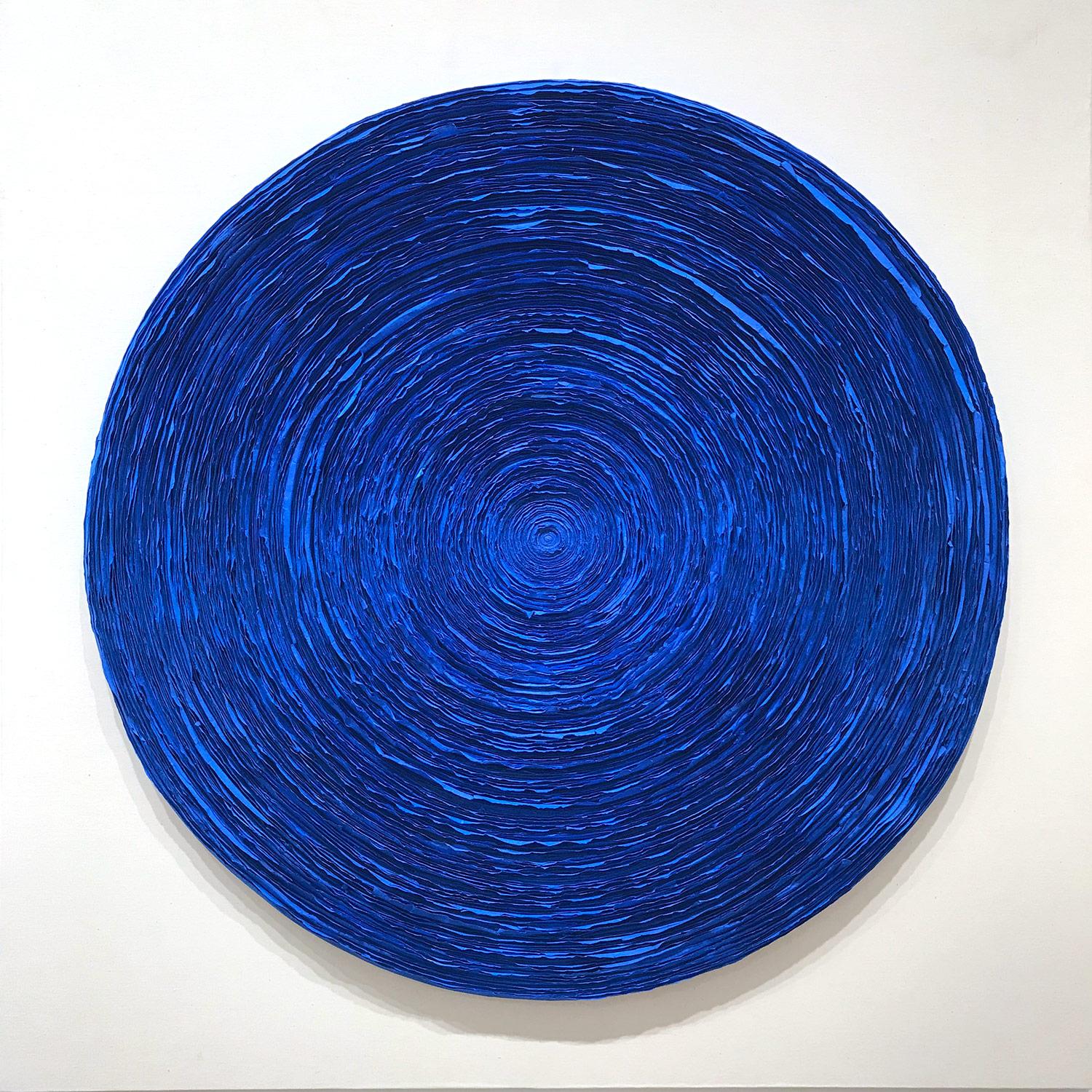 Zeitgenössisches Gemälde „Wave (Electric Blue)“ aus Mischtechnik auf Tafel im Angebot 10