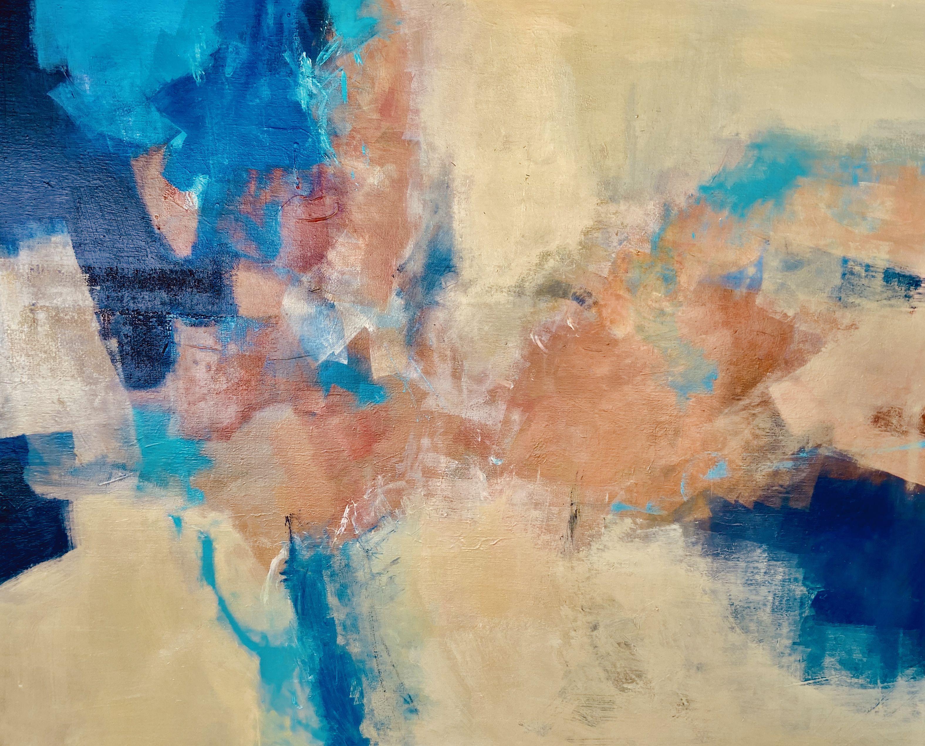 Blue Moon and Empty Arms, Painting, Acrylic on Canvas For Sale 1