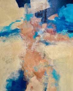 Luna azul y brazos vacíos, Pintura, Acrílico sobre lienzo