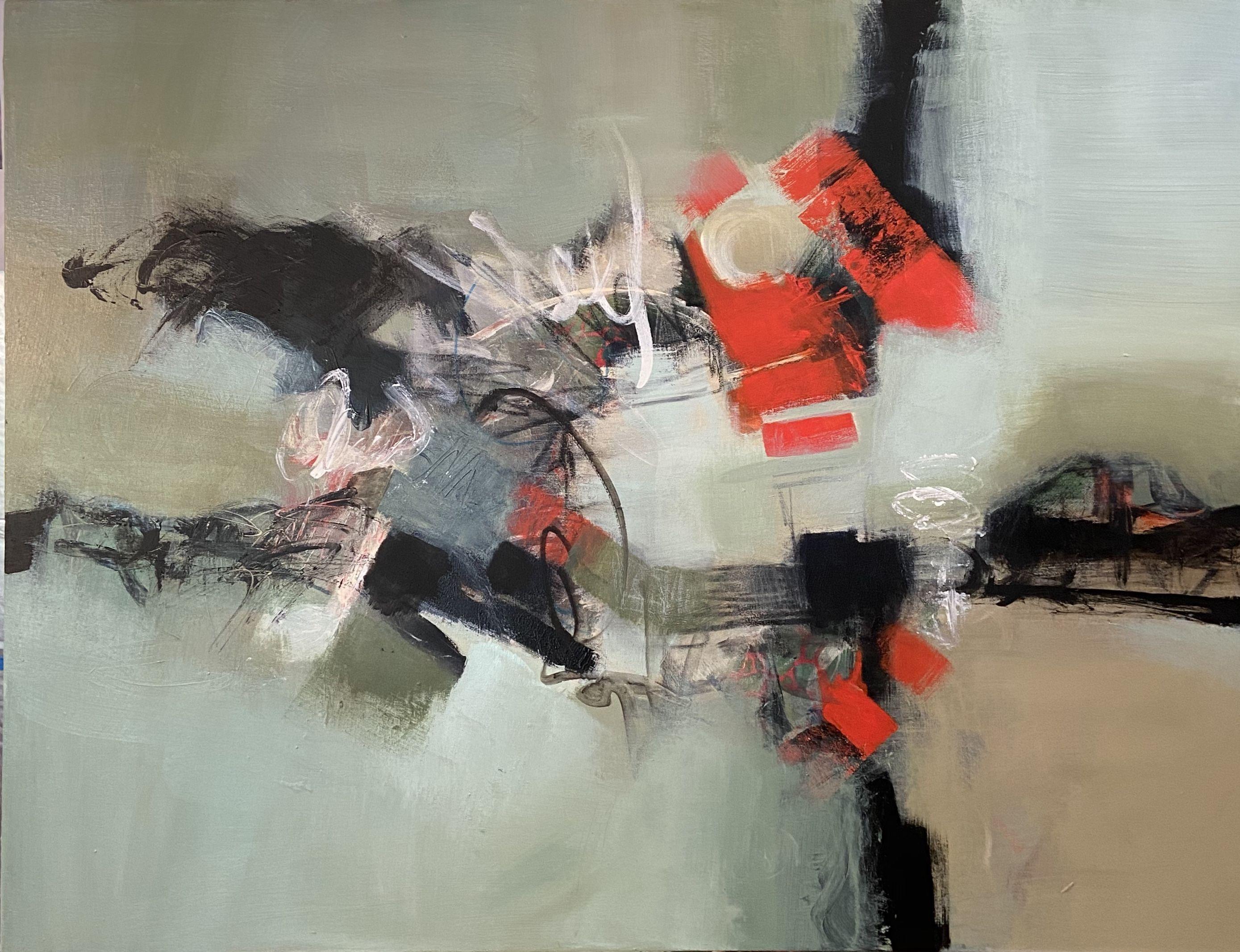 Convergenza, Pittura, Acrilico su tela - Painting di Lee Passarella