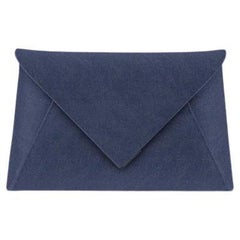 Lee 'Pouchet' Clutch Large Dark Blue Denim