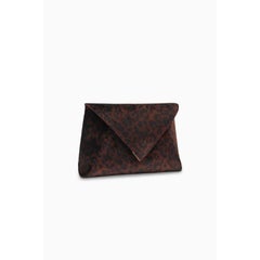 Lee 'Pouchet' Clutch Large Leopard Crushed Velvet