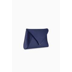 Lee 'Pouchet' Clutch Large Sapphire Satin
