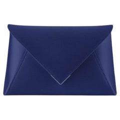 Lee 'Pouchet' Clutch Large Sapphire Satin