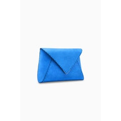 Lee 'Pouchet' Clutch Large Vegan Azul Azul Motivo Lagarto