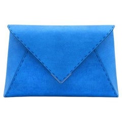 Lee 'Pouchet' Clutch Large Vegan Azul Azul Motivo Lagarto