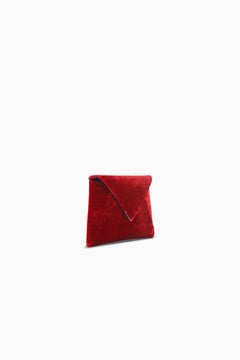 Lee 'Pouchet' Clutch Micro Cherry Red Crushed Velvet
