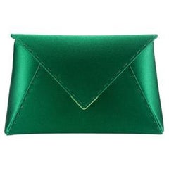 Lee Embrague 'Pouchet' Satén Esmeralda Pequeño