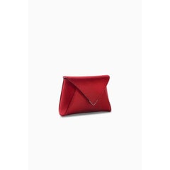 Lee 'Pouchet' Clutch Small Garnet Satin