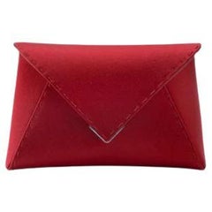 Lee 'Pouchet' Clutch Small Garnet Satin