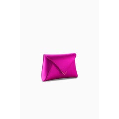 Lee 'Pouchet' Clutch Small Magenta Satin