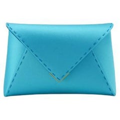 Lee 'Pouchet' Clutch Small Tropical Teal Satin