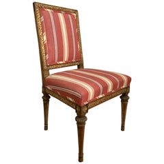 Lee Radziwill Gustavian Parcel-Gilt Accent Chair by Joseph Ruste, Stockholm