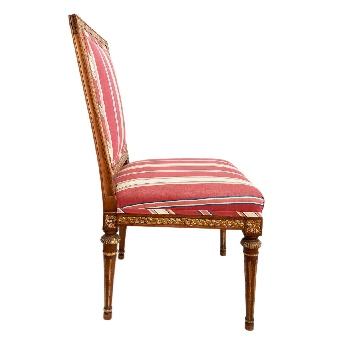 Swedish Lee Radziwill Gustavian Parcel-Gilt Jospeh Ruste Style Accent Chair, Stockholm