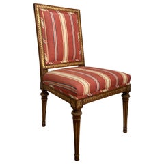 Antique Lee Radziwill Gustavian Parcel-Gilt Jospeh Ruste Style Accent Chair, Stockholm