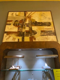 Lee Reynolds Abstract Expressionist Painting in Earth Tones, Mid-Century Modern