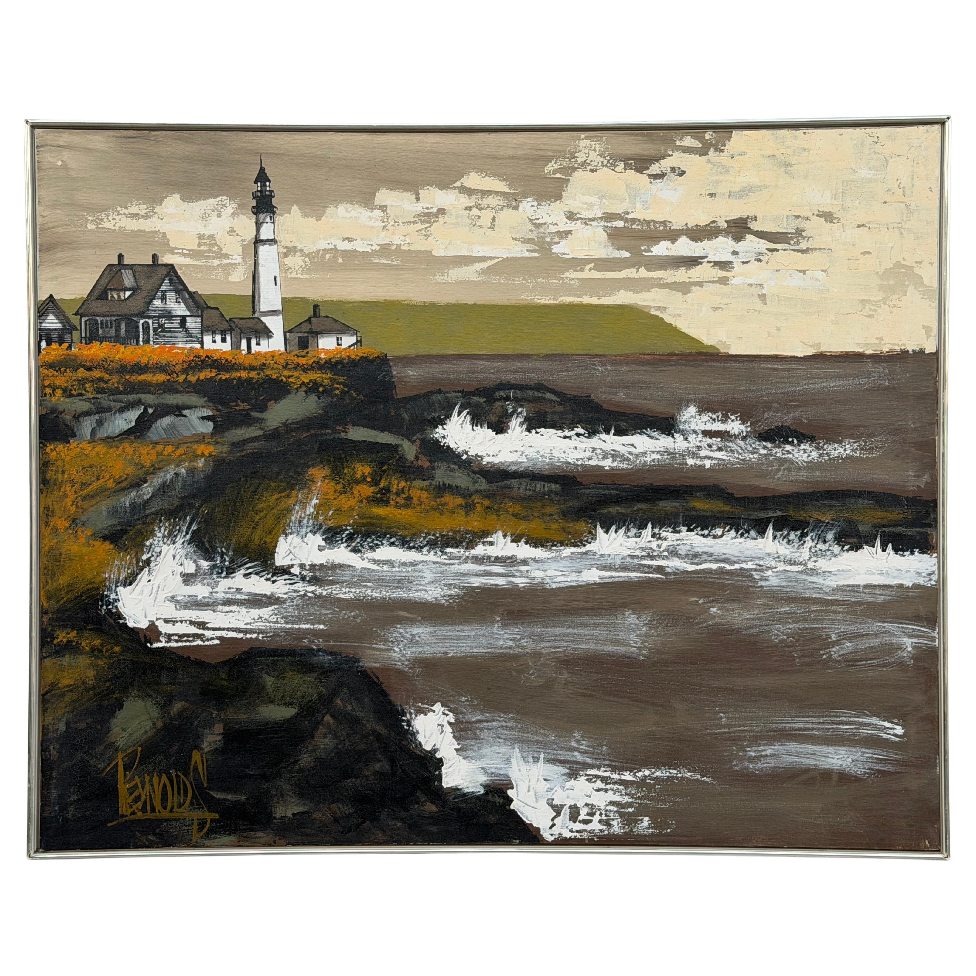 Lee Reynolds Abstrakt Nautisch Impressionist Gemälde Leuchtturm Hafen