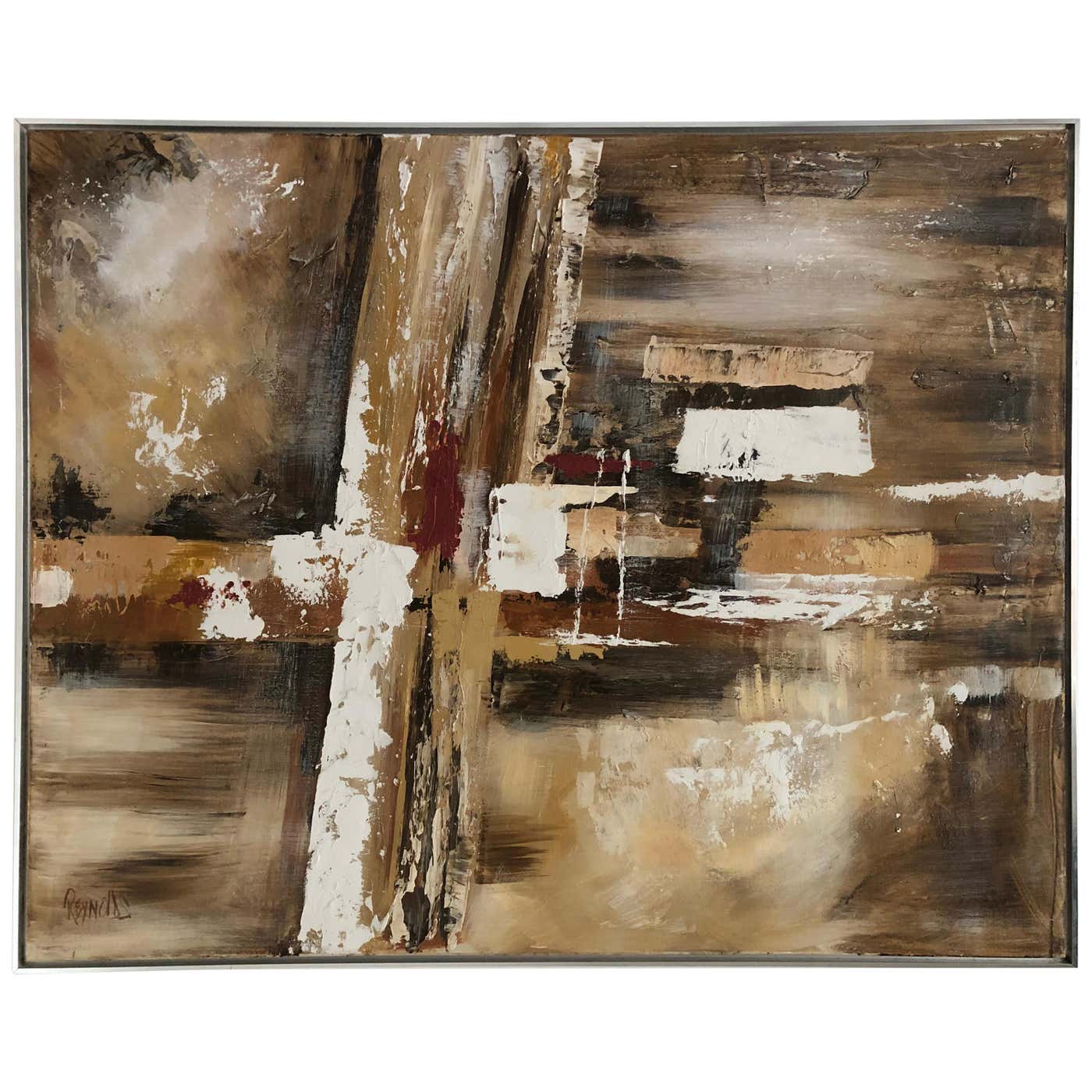 Lee Reynolds Large Abstract Painting Vanguard Studio For Sale at
