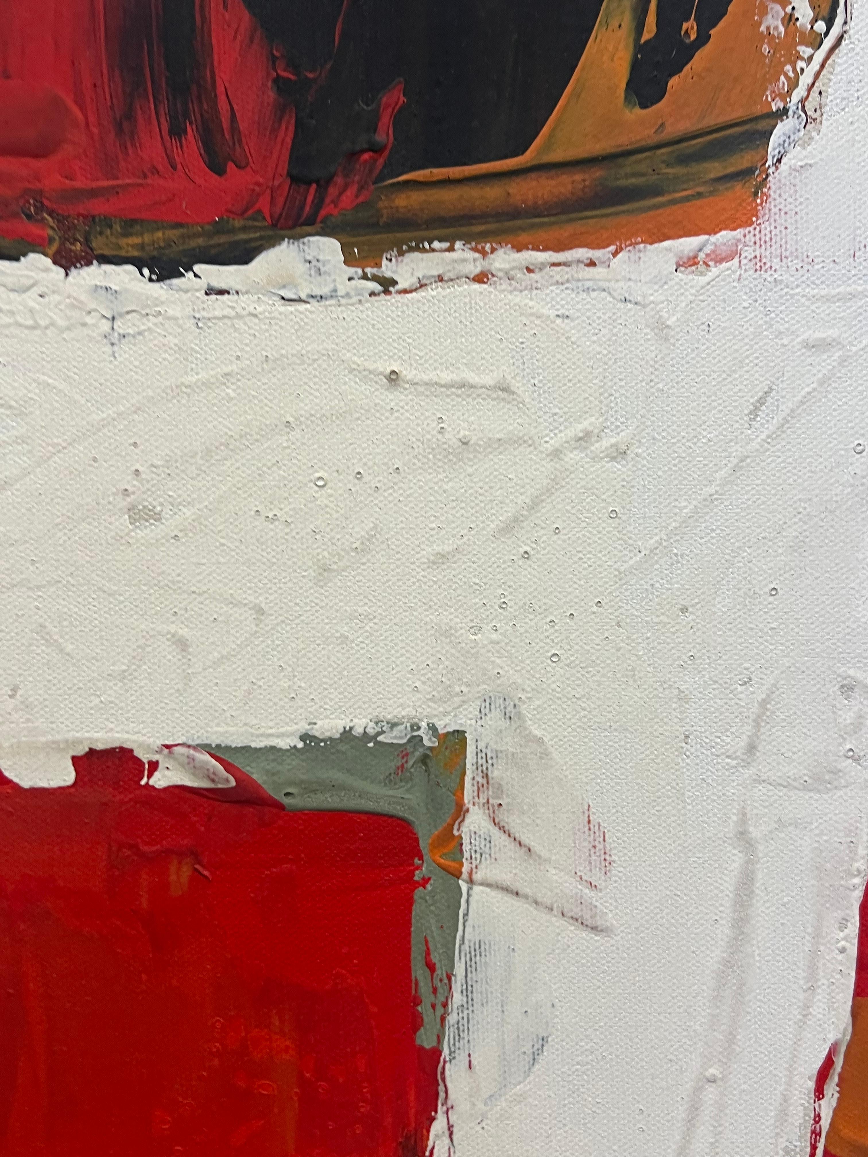 Dipinto a mano Lee Reynolds Pittura ad olio astratta della metà degli anni '60 per Vanguard Studios