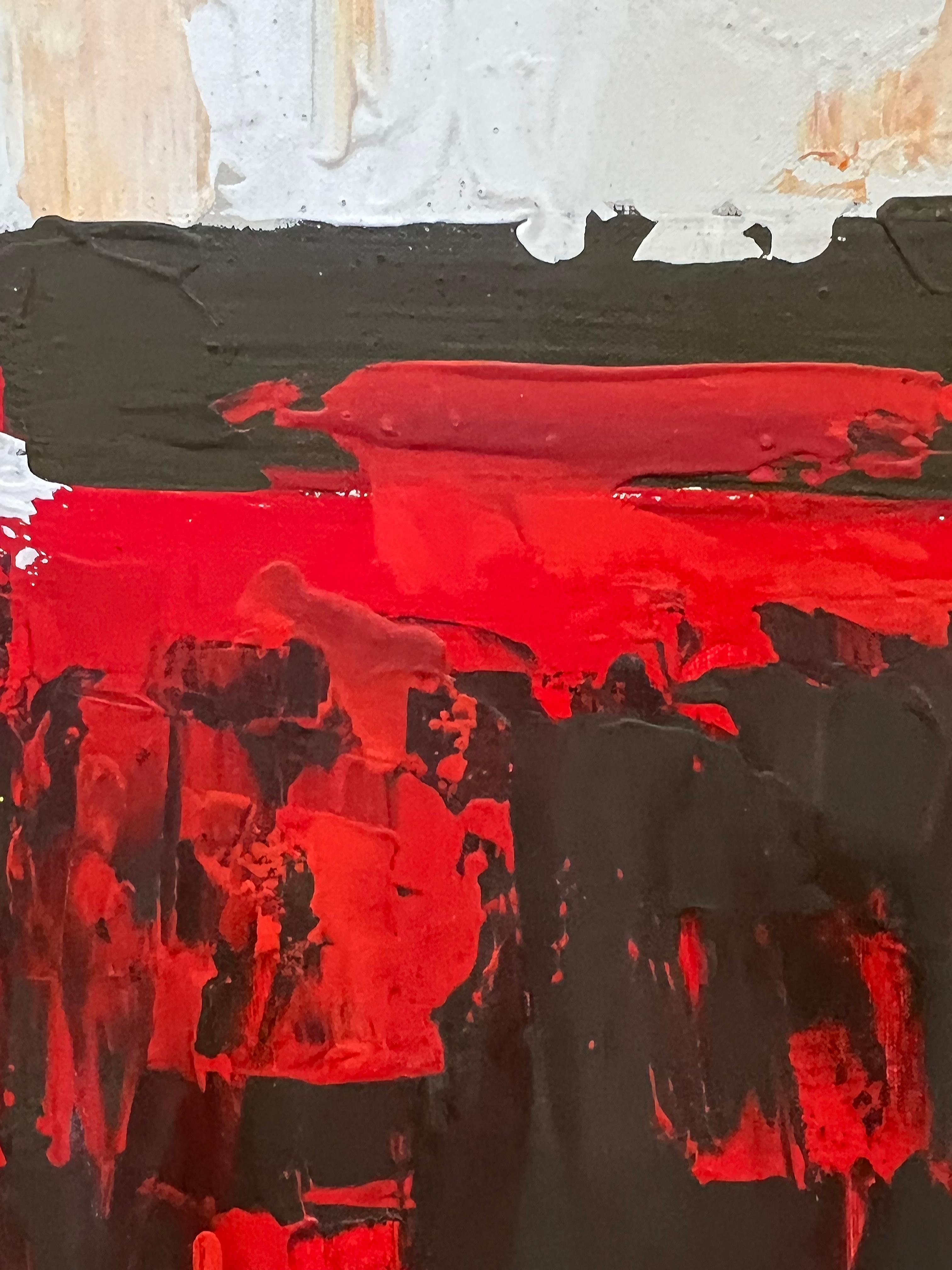 XX secolo Lee Reynolds Pittura ad olio astratta della metà degli anni '60 per Vanguard Studios