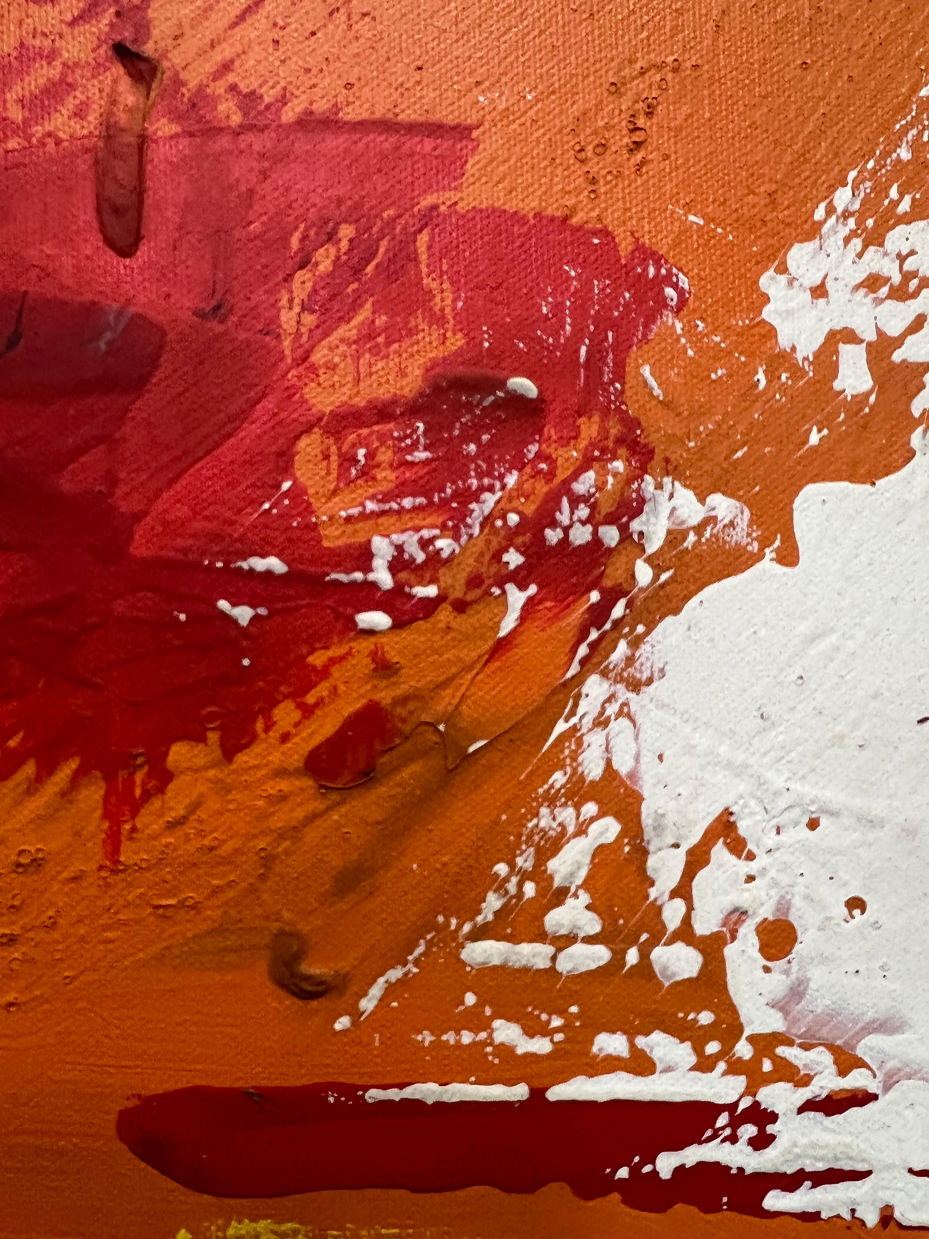Tela Lee Reynolds Pittura ad olio astratta della metà degli anni '60 per Vanguard Studios