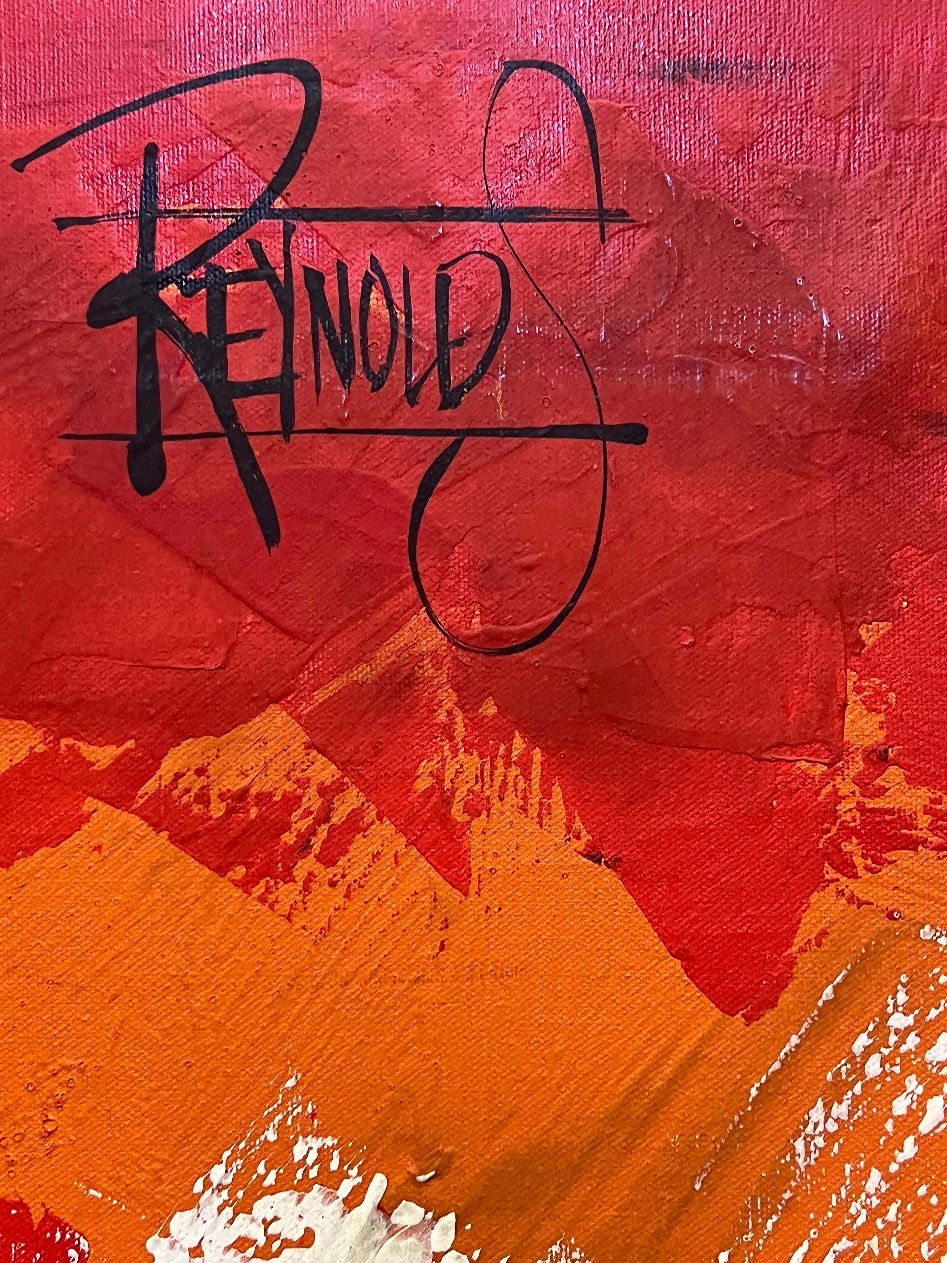 Lee Reynolds Pittura ad olio astratta della metà degli anni '60 per Vanguard Studios 1