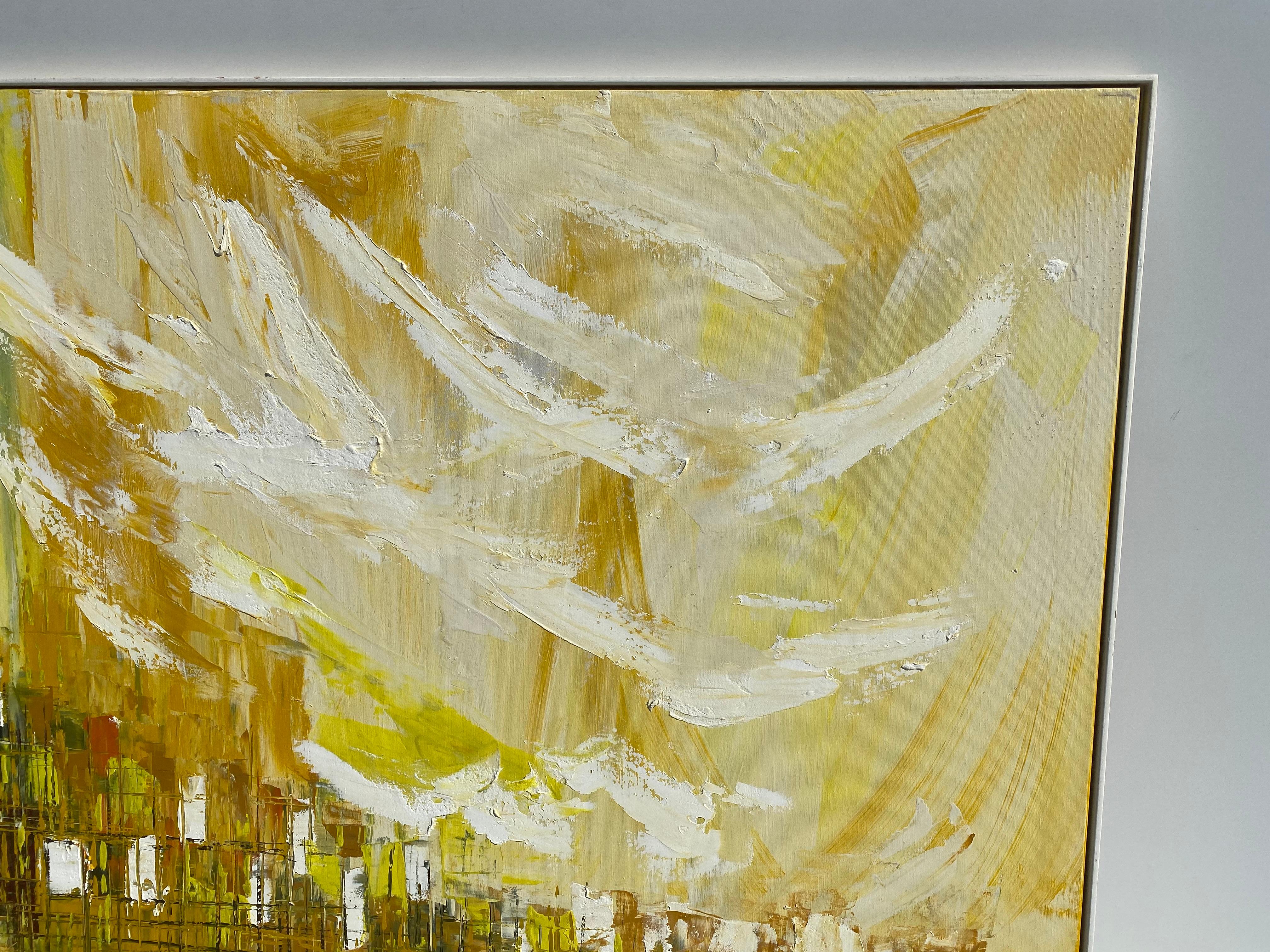 Lee Reynolds Mid-Century Modern Acrylic Painting In Good Condition In North Hollywood, CA