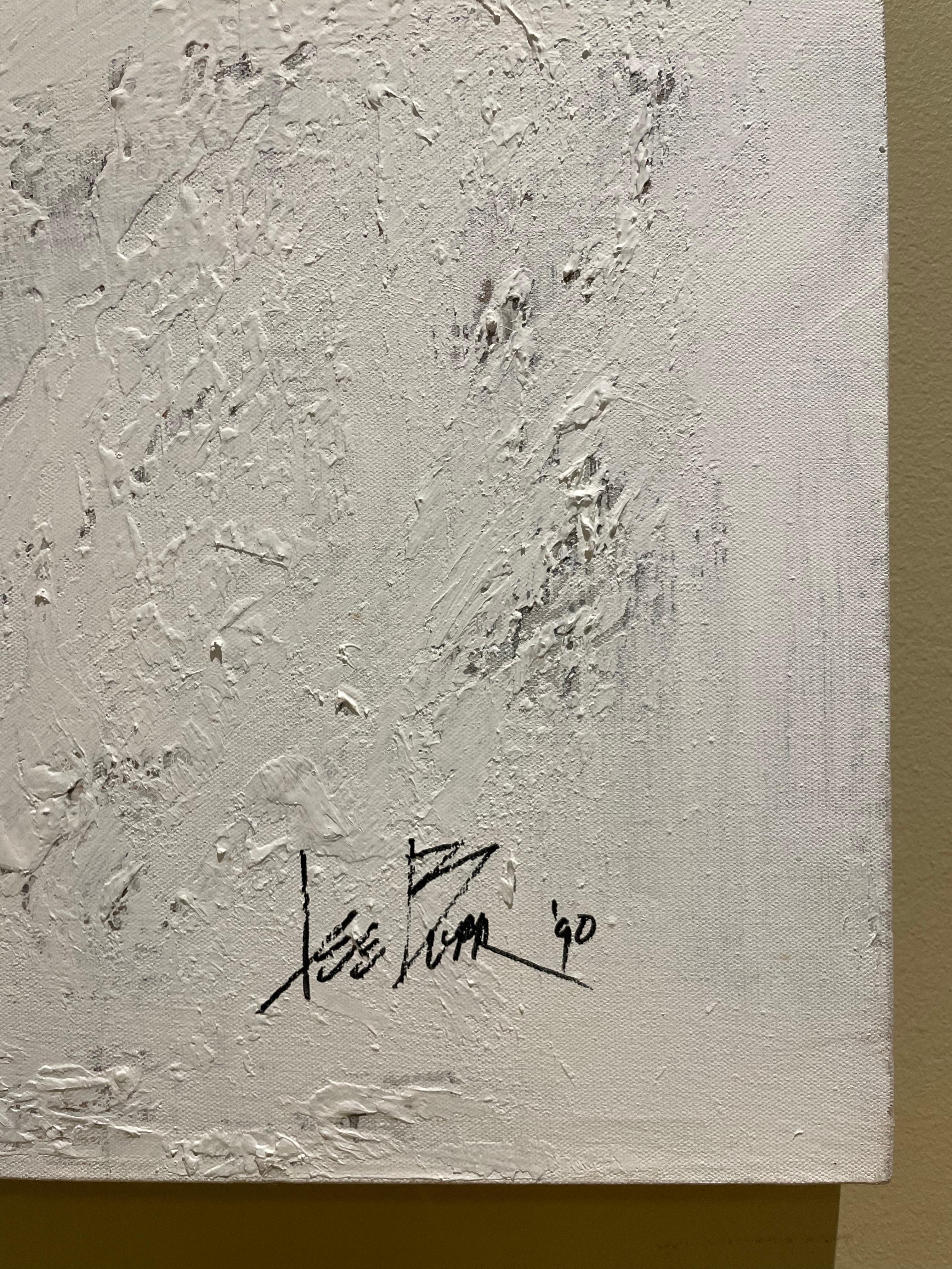 Extra-large peinture à l'huile abstraite contemporaine des années 1990 dans des couleurs pastel 5