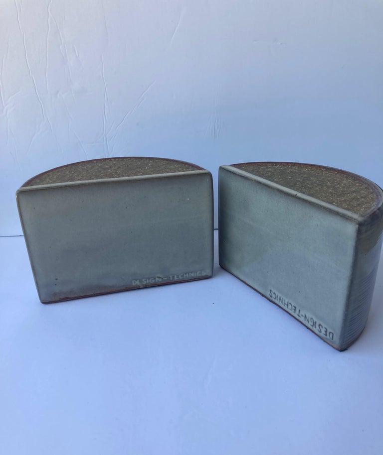 Lee Rosen Ceramic/Pottery, Pair Bookends for Design Technics, Fused