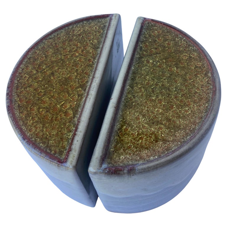 Lee Rosen Ceramic/Pottery, Pair Bookends for Design Technics, Fused