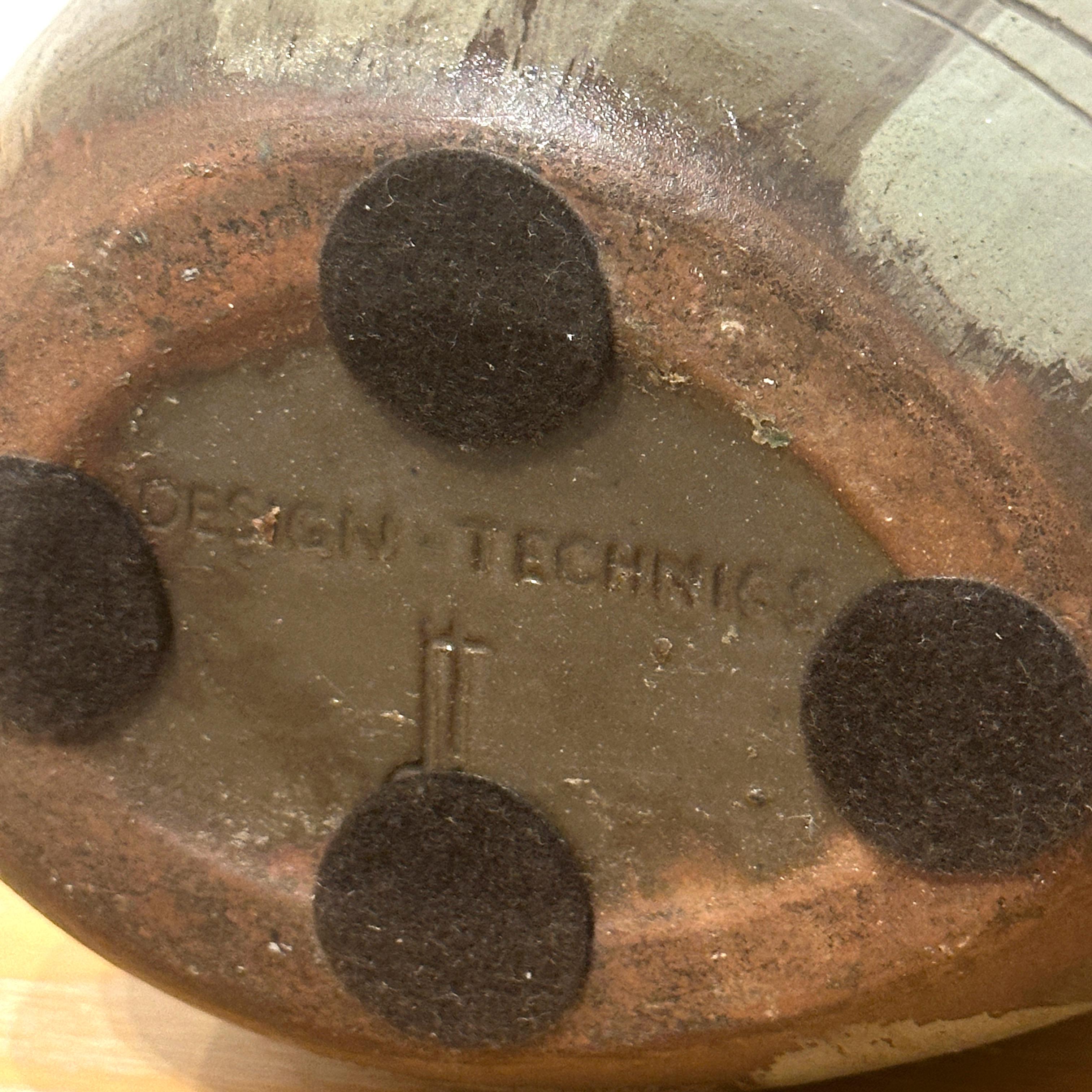 Lee Rosen Design Technics Incised & Slip Decorated Abstract Design Vase ca 1950s For Sale 4