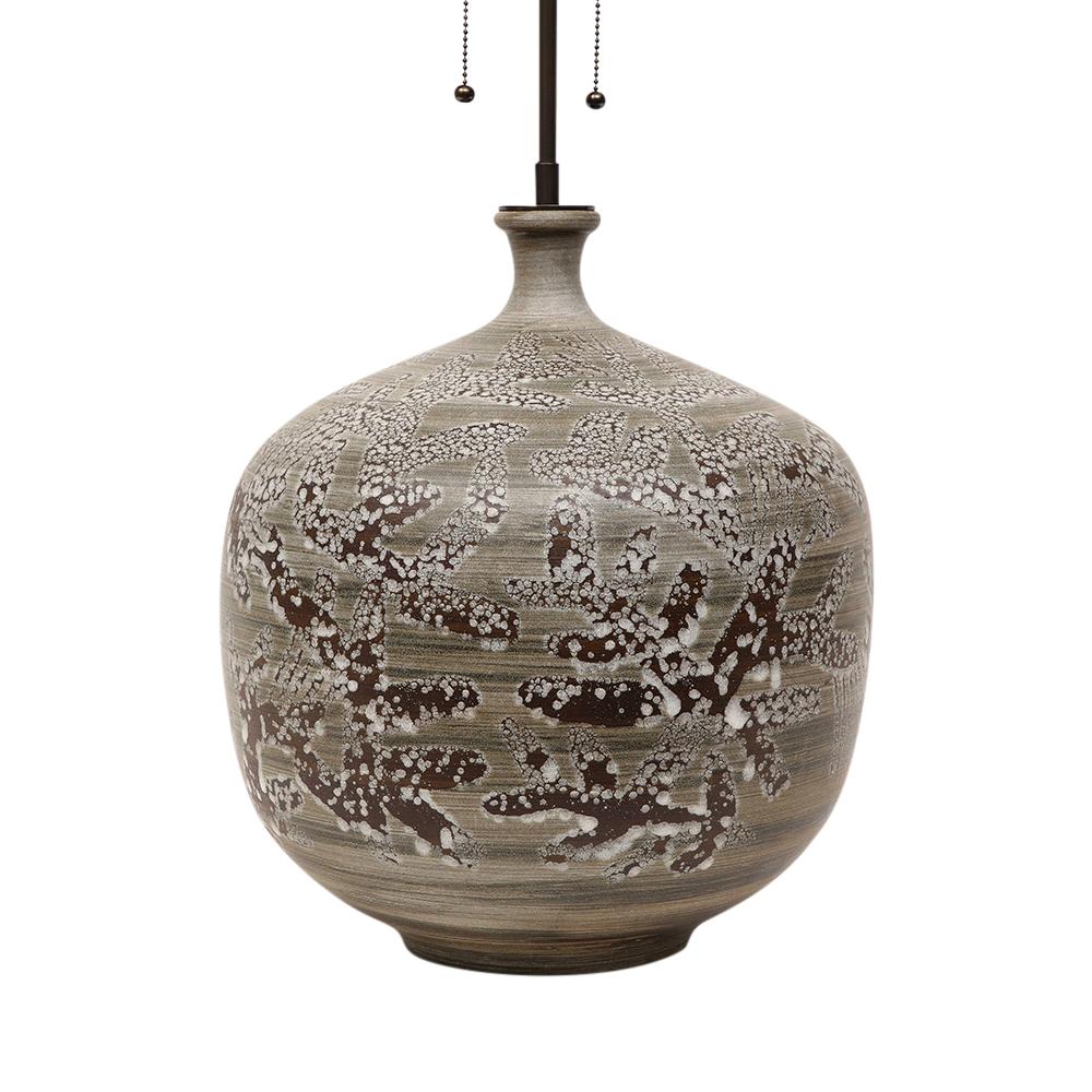 Mid-Century Modern Lee Rosen Design Technics Lamp, Ceramic, Abstract, Signed For Sale