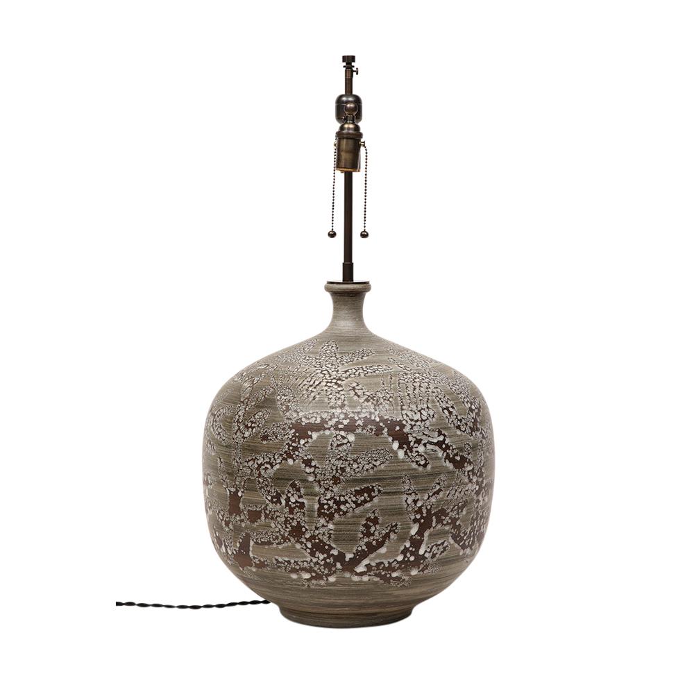 Glazed Lee Rosen Design Technics Lamp, Ceramic, Abstract, Signed For Sale