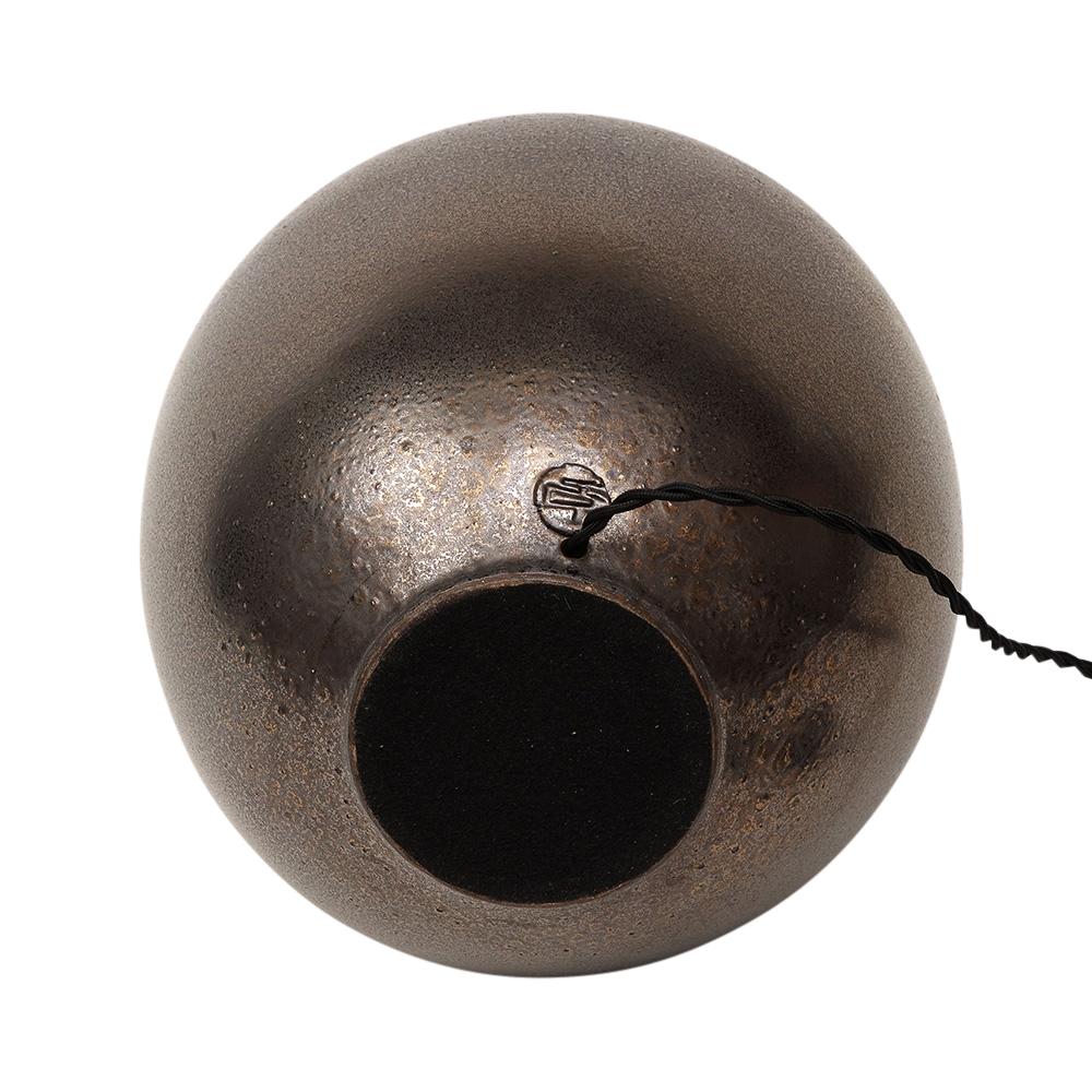 Lee Rosen Design Technics Lamp, Ceramic, Bronze, Gunmetal, Glazed, Signed  For Sale 12