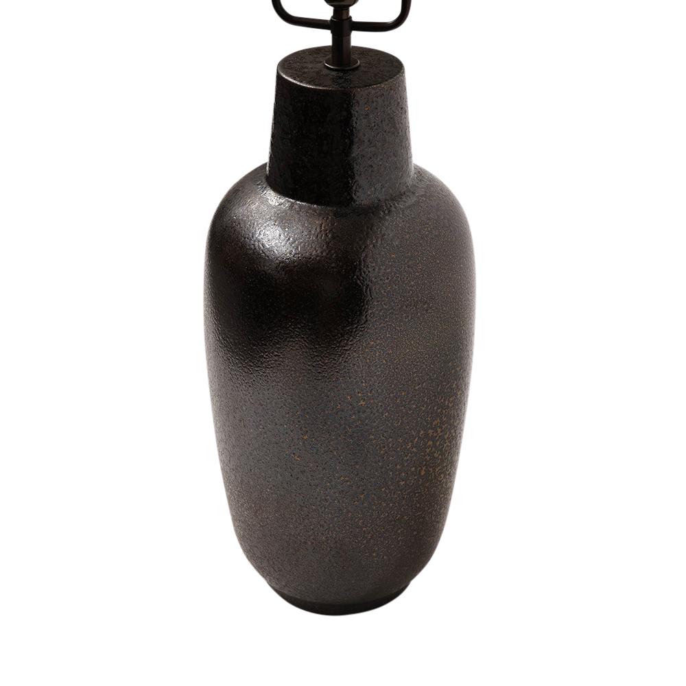 Lee Rosen Design Technics Lamp, Ceramic, Glazed Bronze Gunmetal  For Sale 5