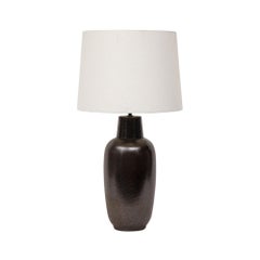 Lee Rosen Design Technics Lamp, Ceramic, Glazed Bronze Gunmetal
