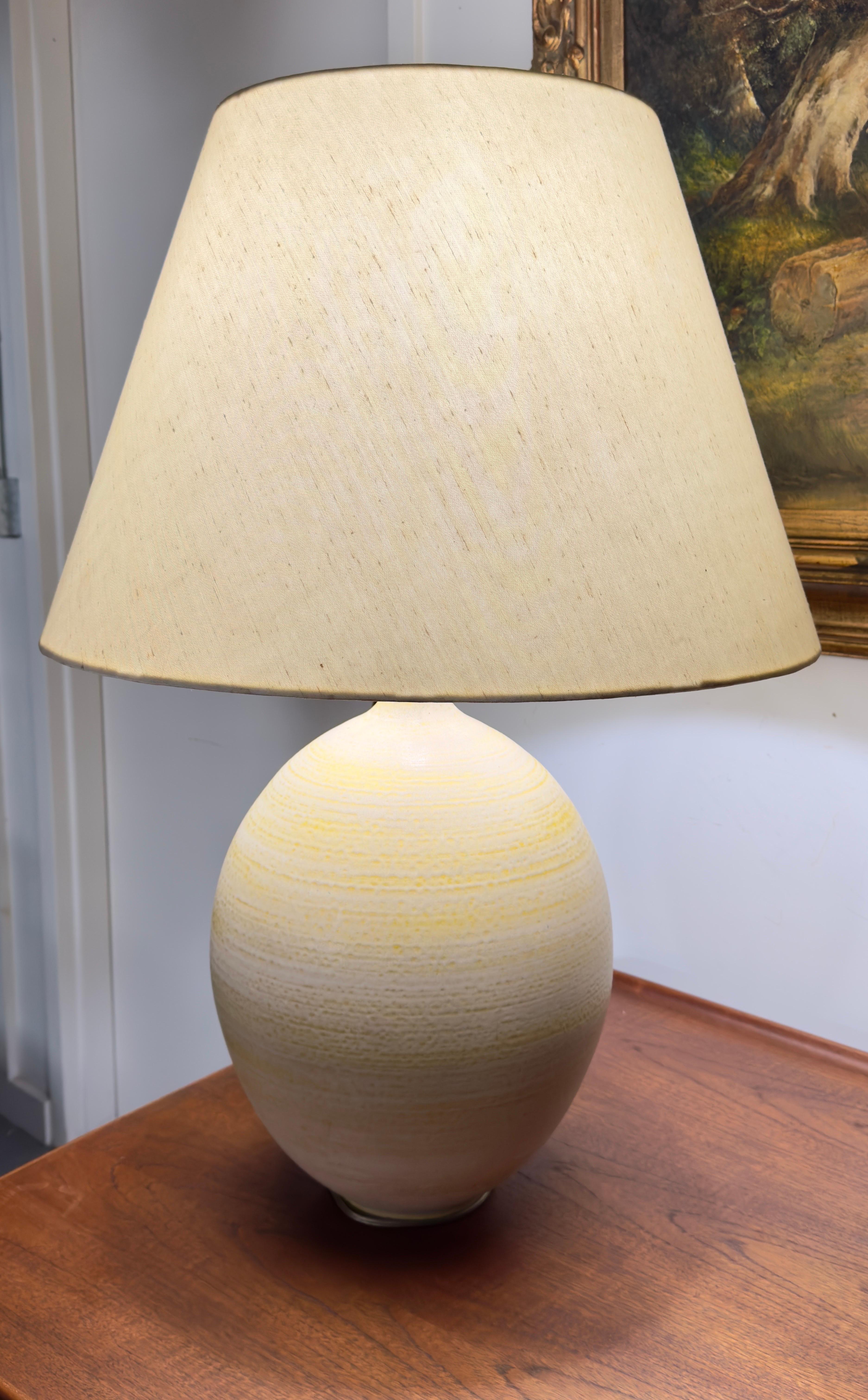 Mid-Century Modern Lee Rosen Design Technics Mid Century Modern Ceramic Table Lamp, Signed  For Sale