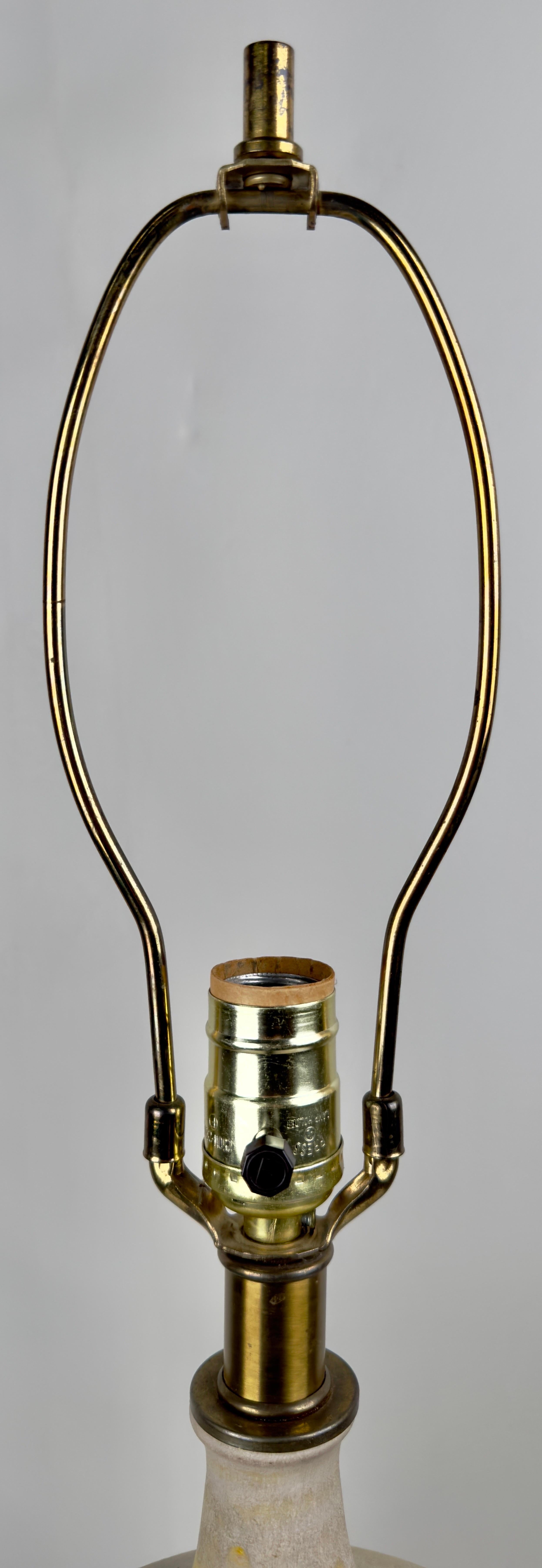Lee Rosen Design Technics Mid Century Modern Ceramic Table Lamp, Signed  For Sale 2
