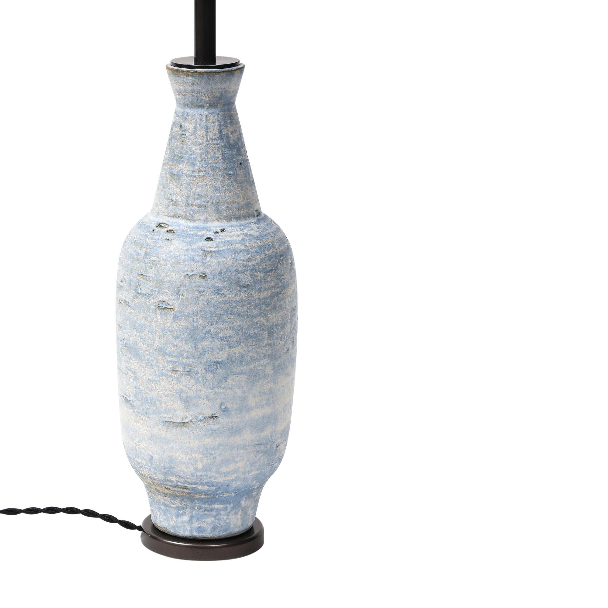 Lee Rosen Design Technics Table Lamp, Ceramic, Blue For Sale 3