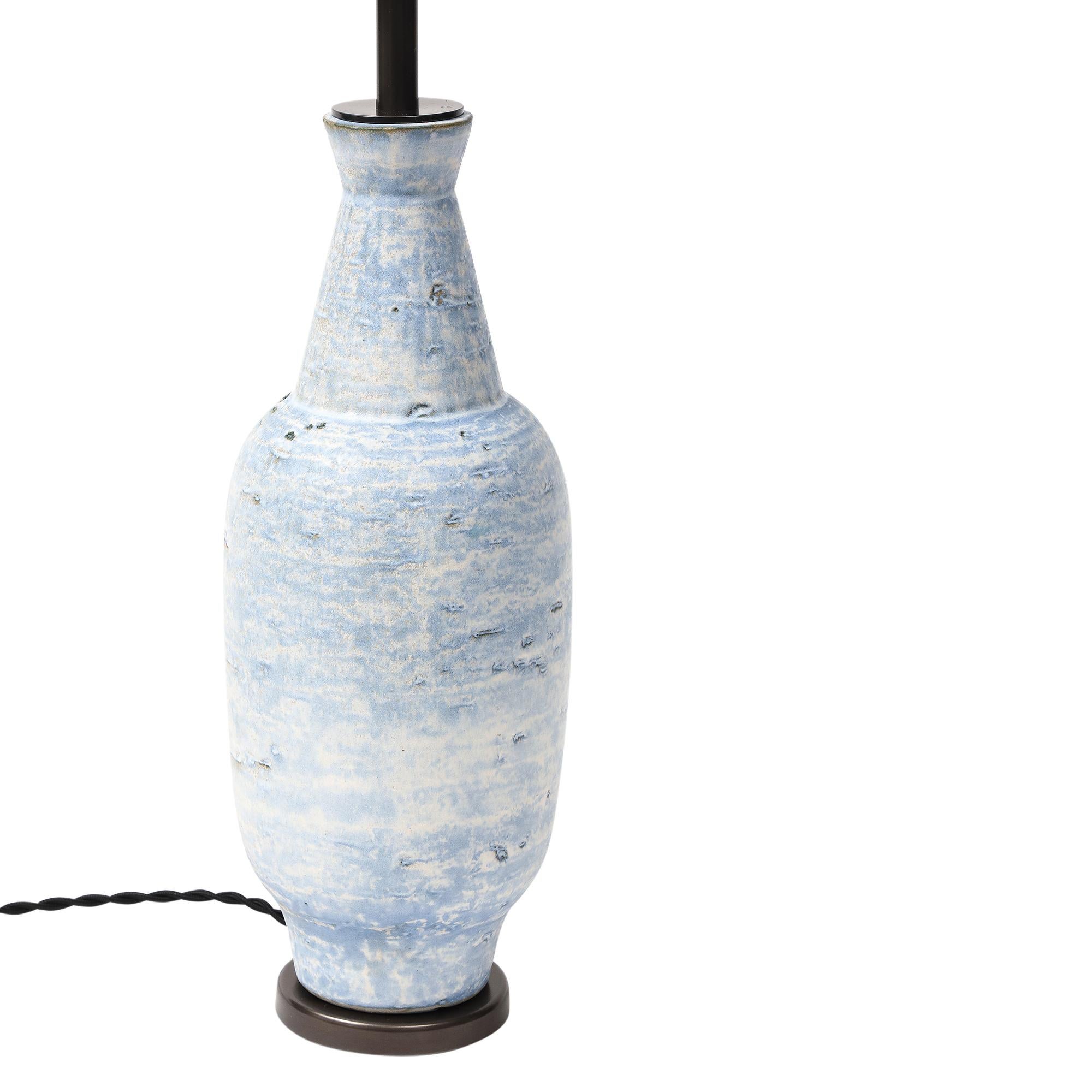 Lee Rosen Design Technics Table Lamp, Ceramic, Blue For Sale 4