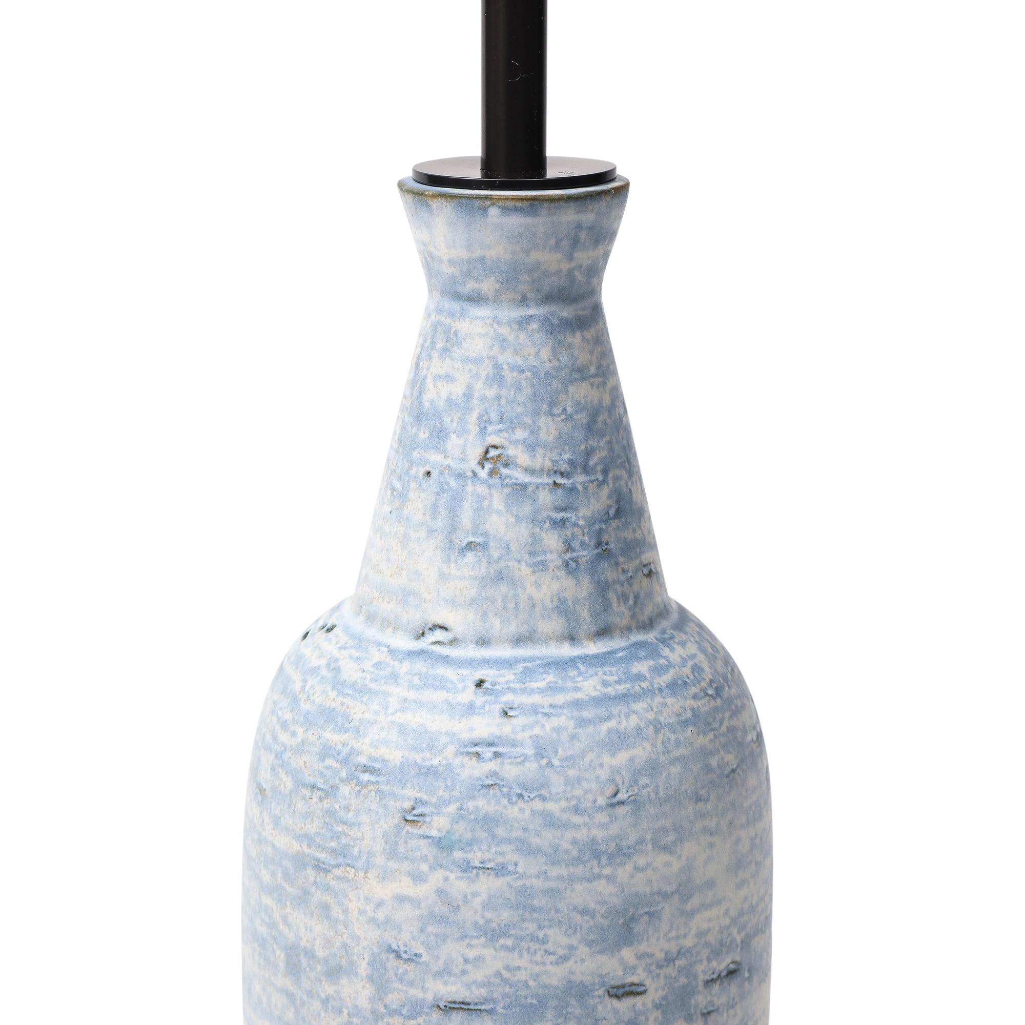 Lee Rosen Design Technics Table Lamp, Ceramic, Blue For Sale 6