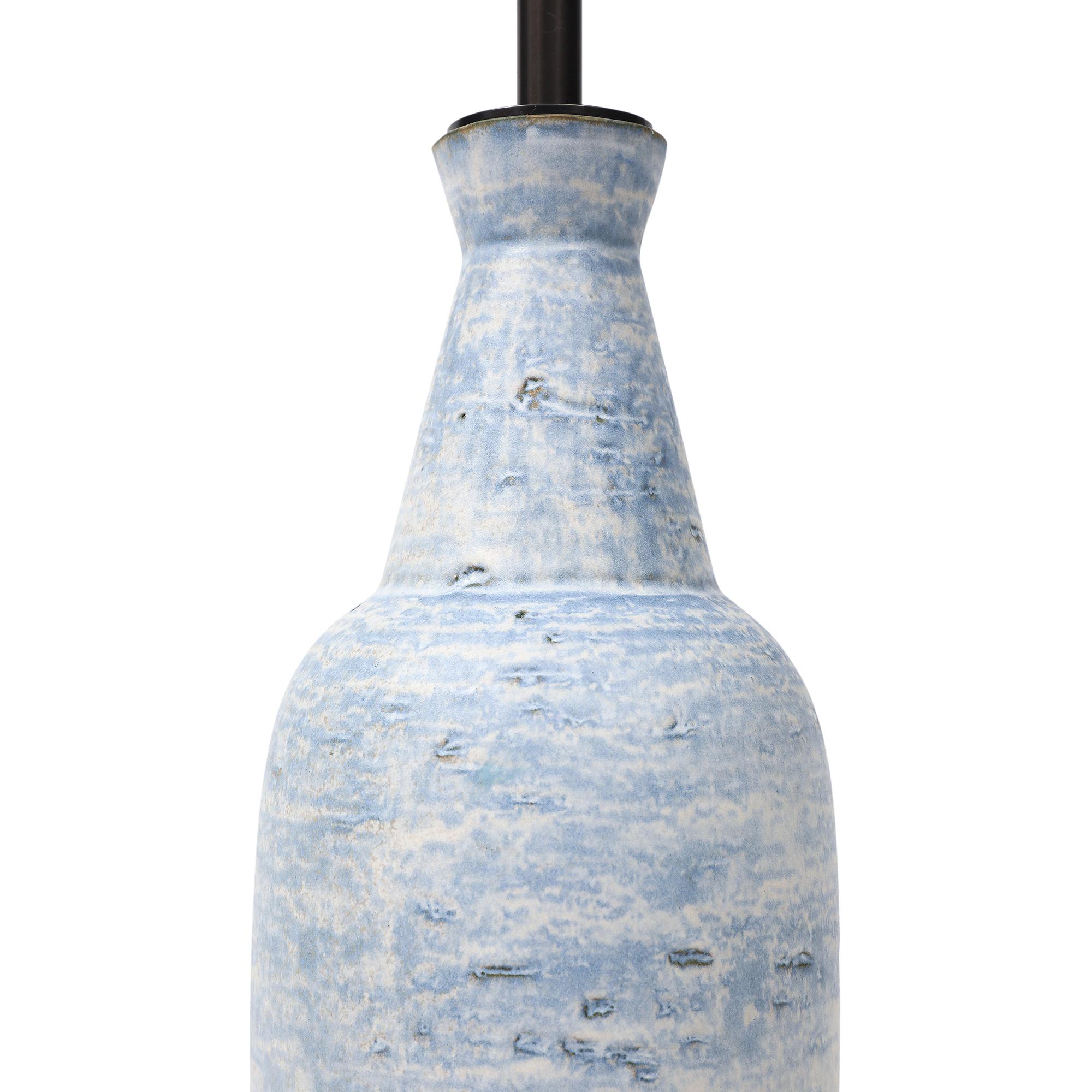 Lee Rosen Design Technics Table Lamp, Ceramic, Blue For Sale 7