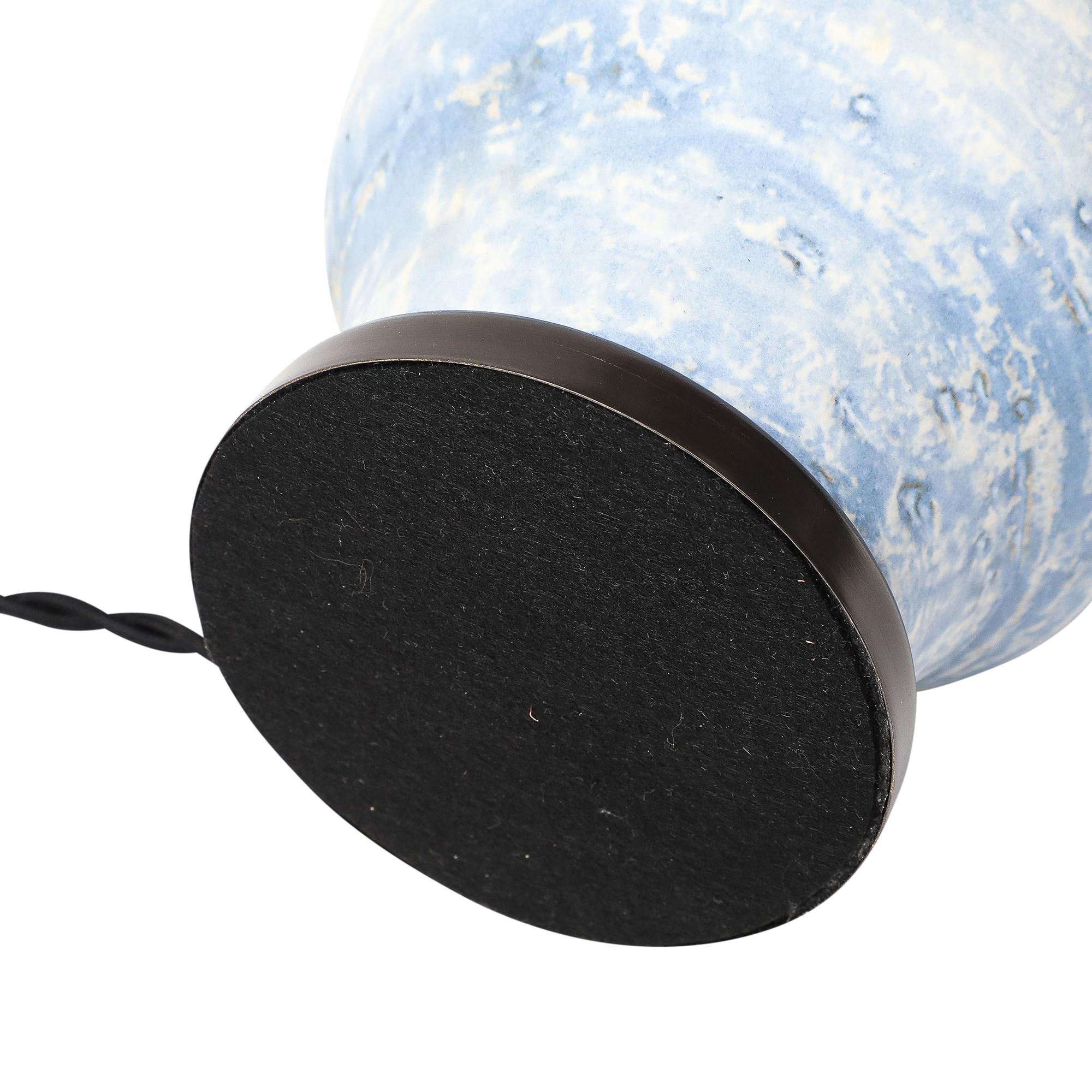 Lee Rosen Design Technics Table Lamp, Ceramic, Blue For Sale 13