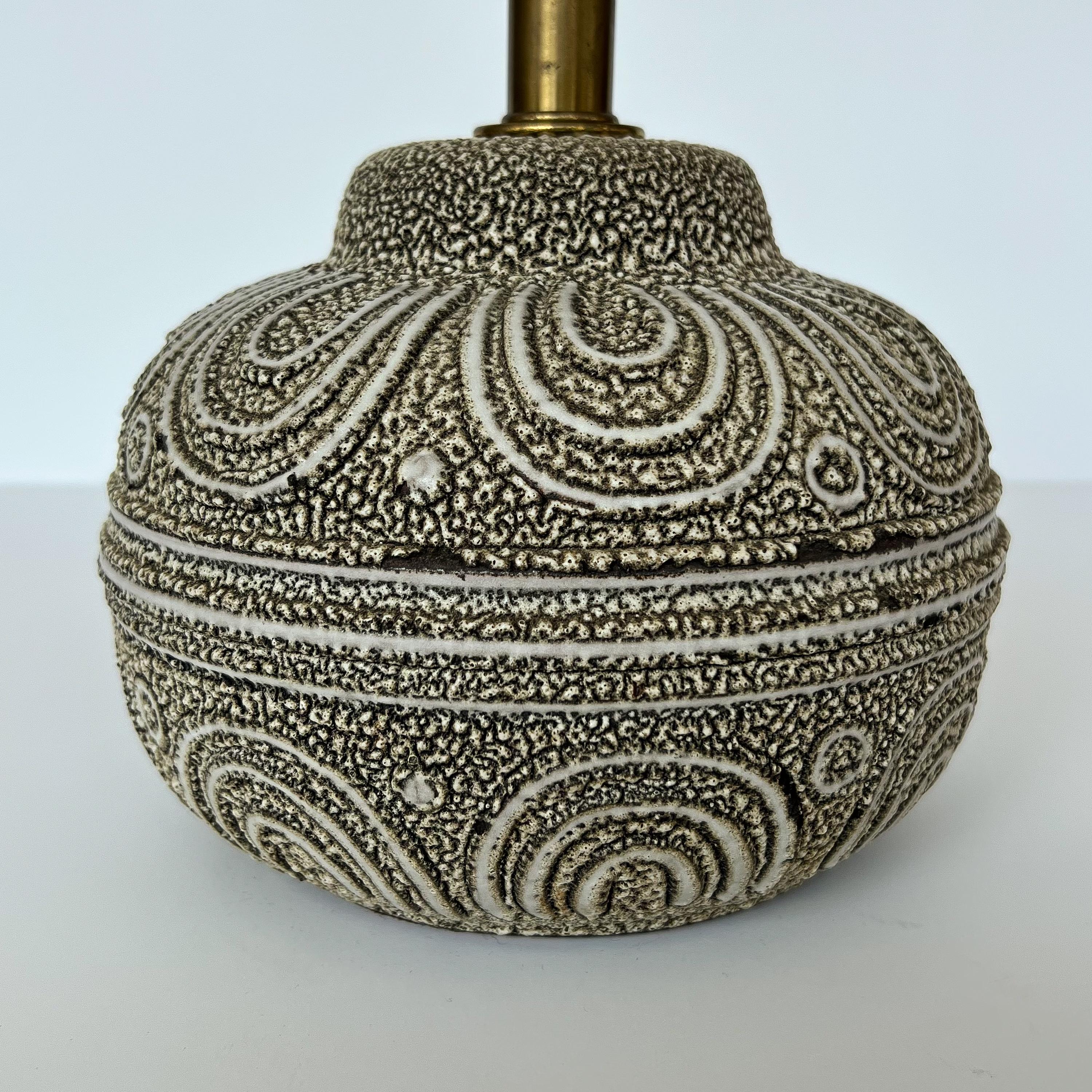 Brass Lee Rosen Design Technics Textured Ceramic Table Lamp