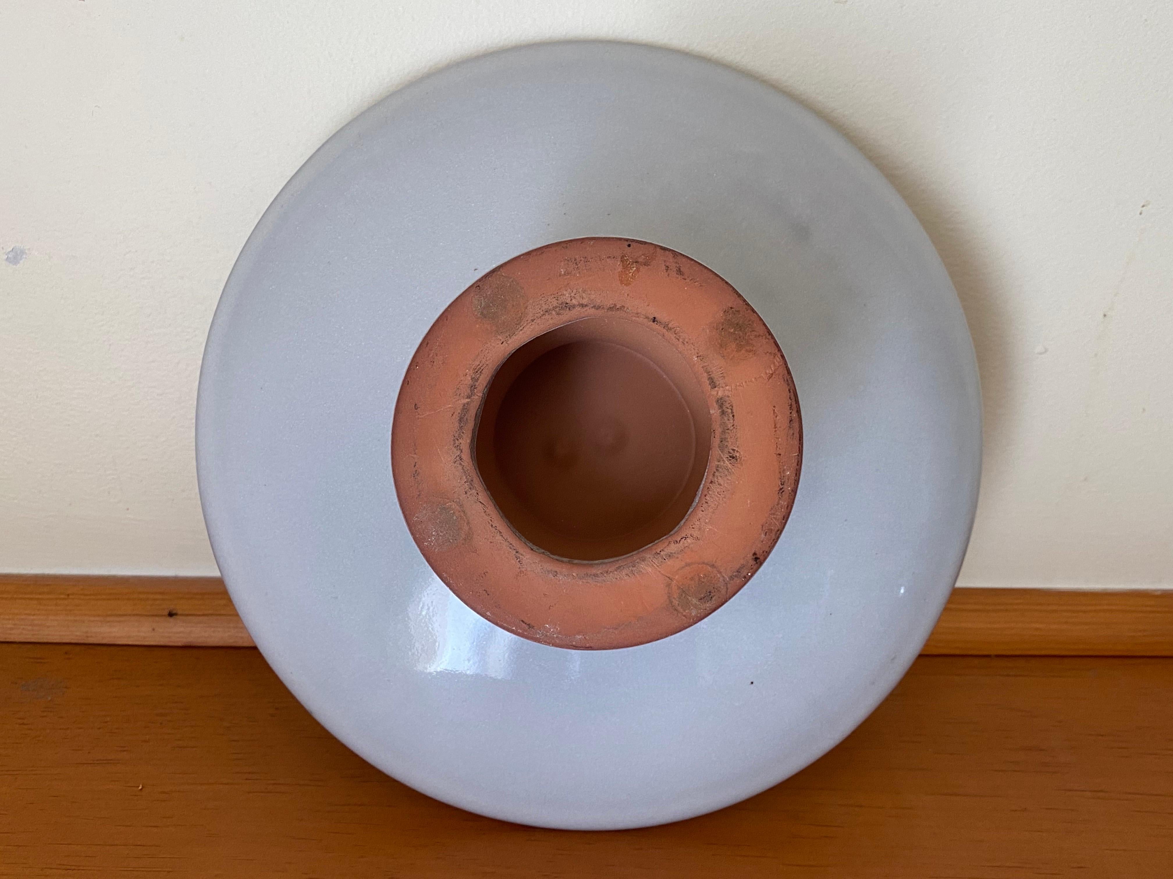 Americano Lee Rosen per Design Technics Piatto da portata in ceramica con motivo a linee concentriche in vendita